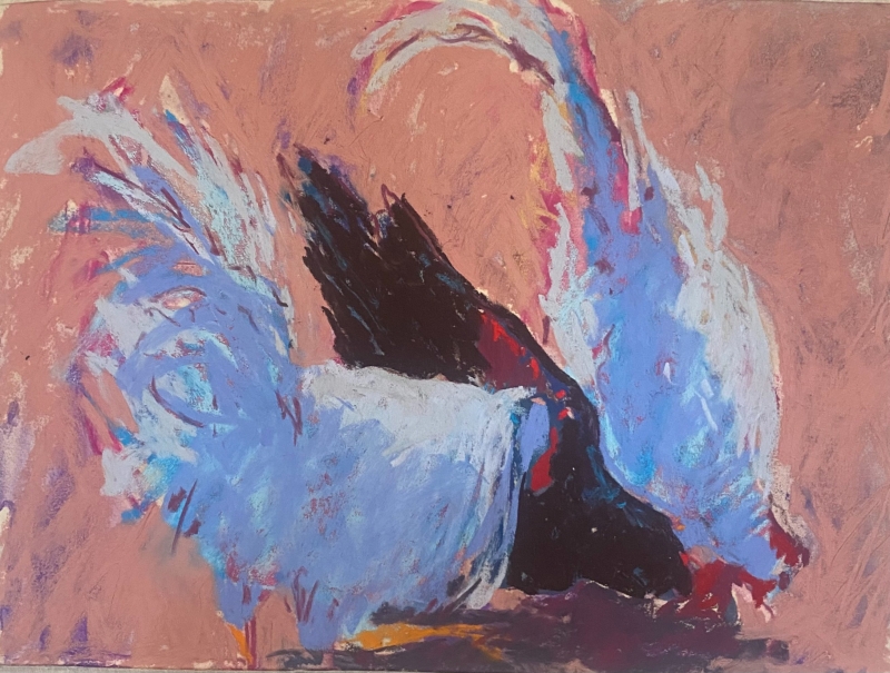 Chicken's Dinner by artist julia fletcher